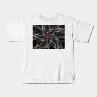 Spiky Pink and Grey Spiral Kids T-Shirt